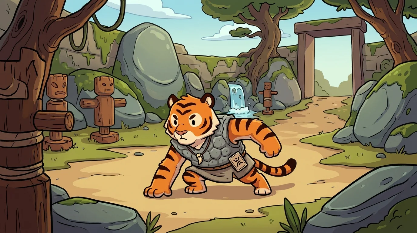 Sparring Tiger beat 1 of 5